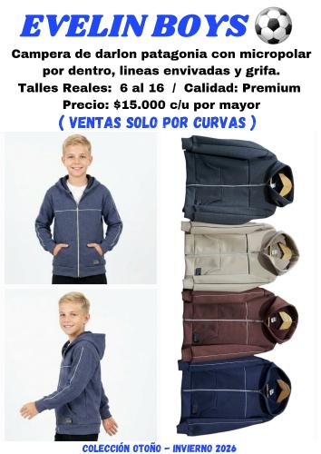 Campera con Líneas Envivadas y Grifa