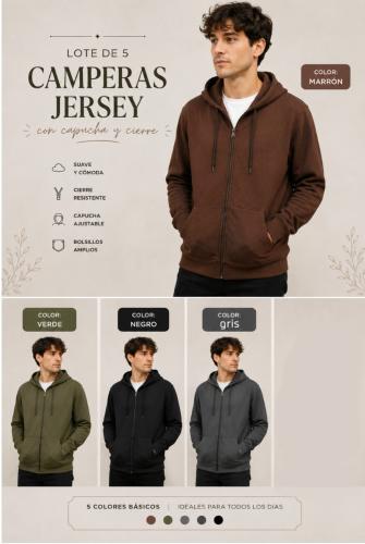 Camperas Jersey con Corderito