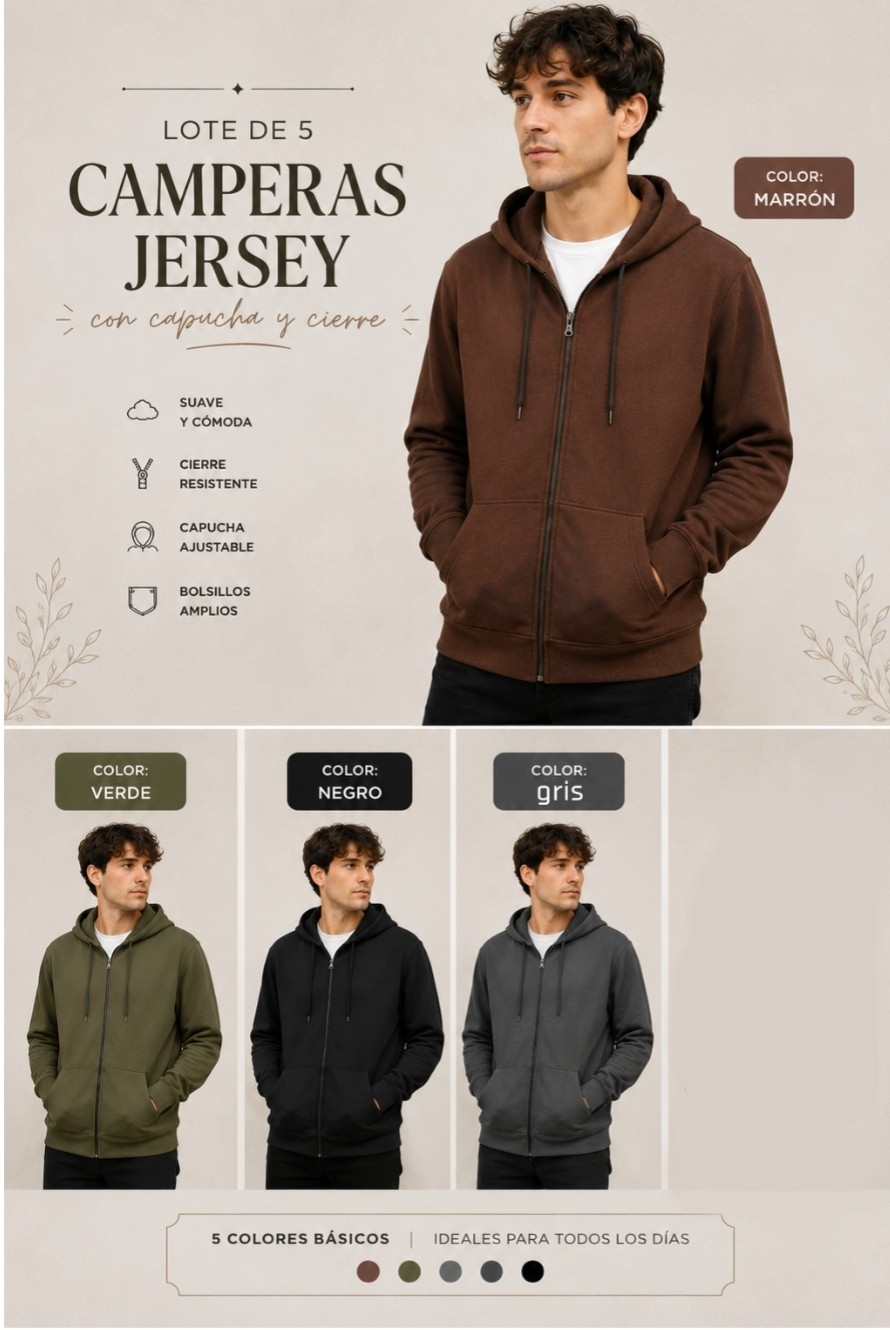 Camperas Jersey con Corderito - Imagen 2
