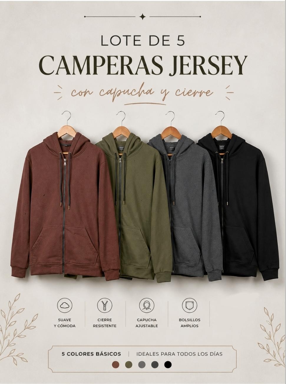 Camperas Especiales Jersey con Corderito - Imagen 3