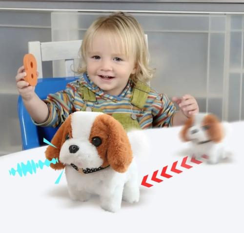 Juguete Peluche Perrito Interactivo Camina y Ladras Pilas 18×14× 8 Cm, Jugueteria - Miniatura 2