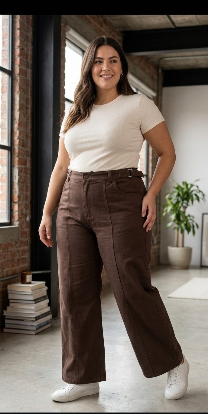 Wide Leg  Chocolate - Imagen 2