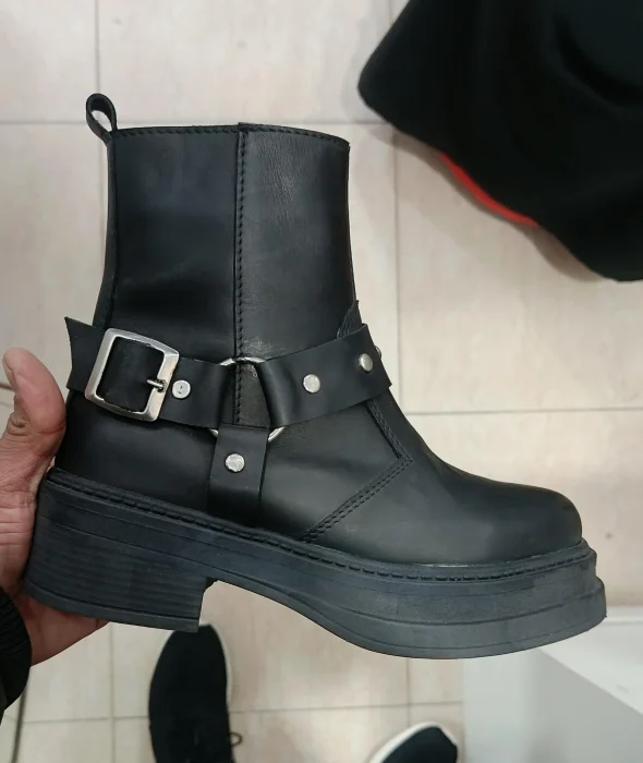 Bota Biker de Cuero Vacuno