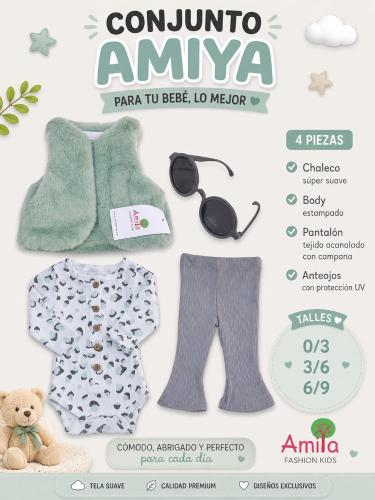Conjunto Chaleco C/anteojos Amiya - Miniatura 3