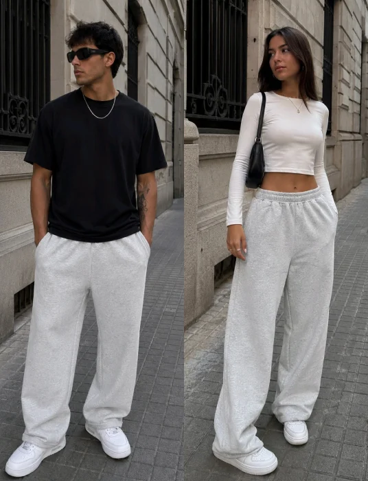 Jogging Baggy Unisex de Frisa Peinada Invisible