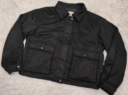 Campera Gamuza con Piel M-l-xl-2xl-3xl