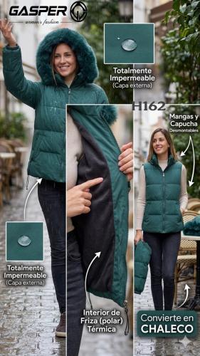 Campera con Piel Desmontable a Chaleco