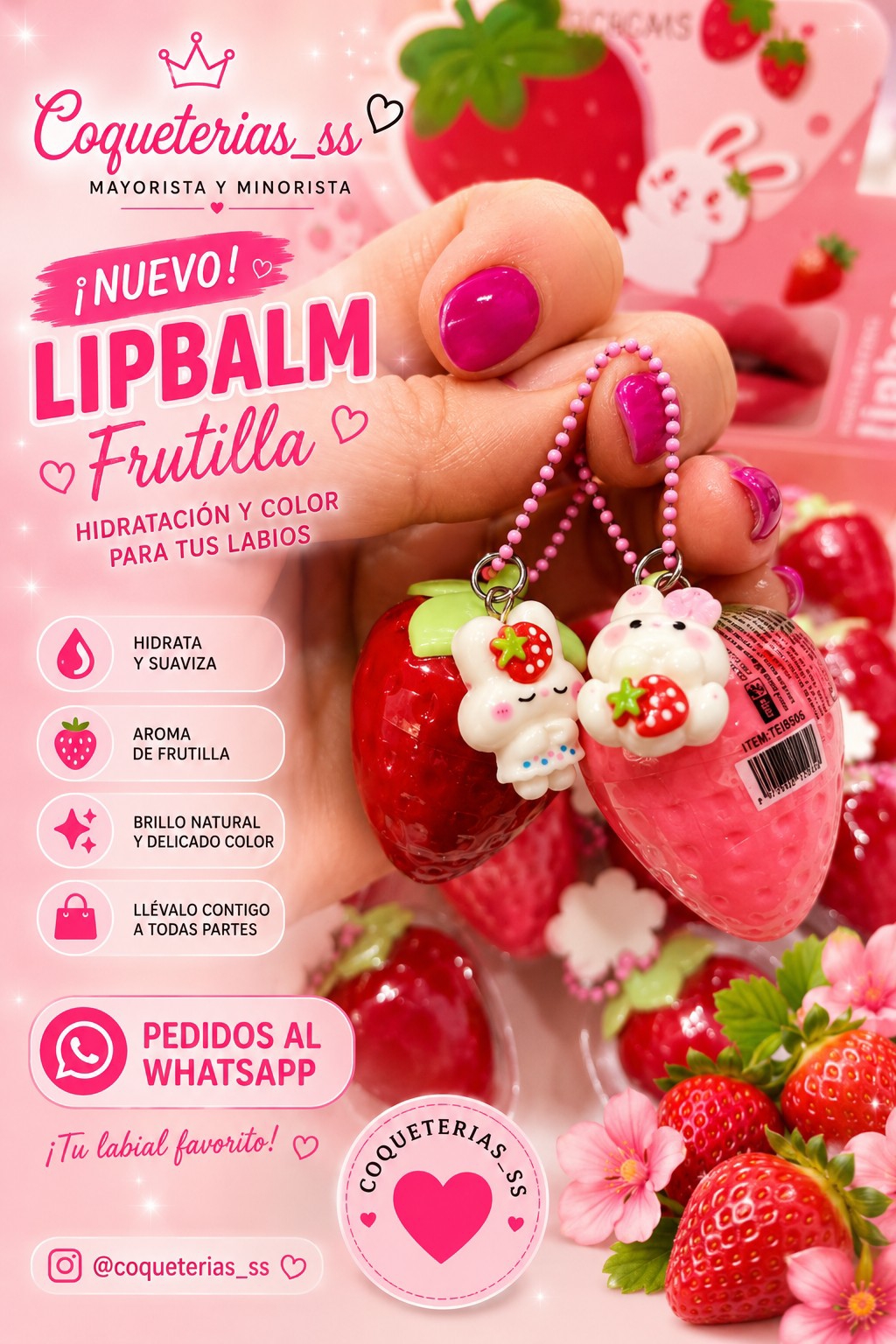 Lip Balm Tei Frutilla - Imagen 2