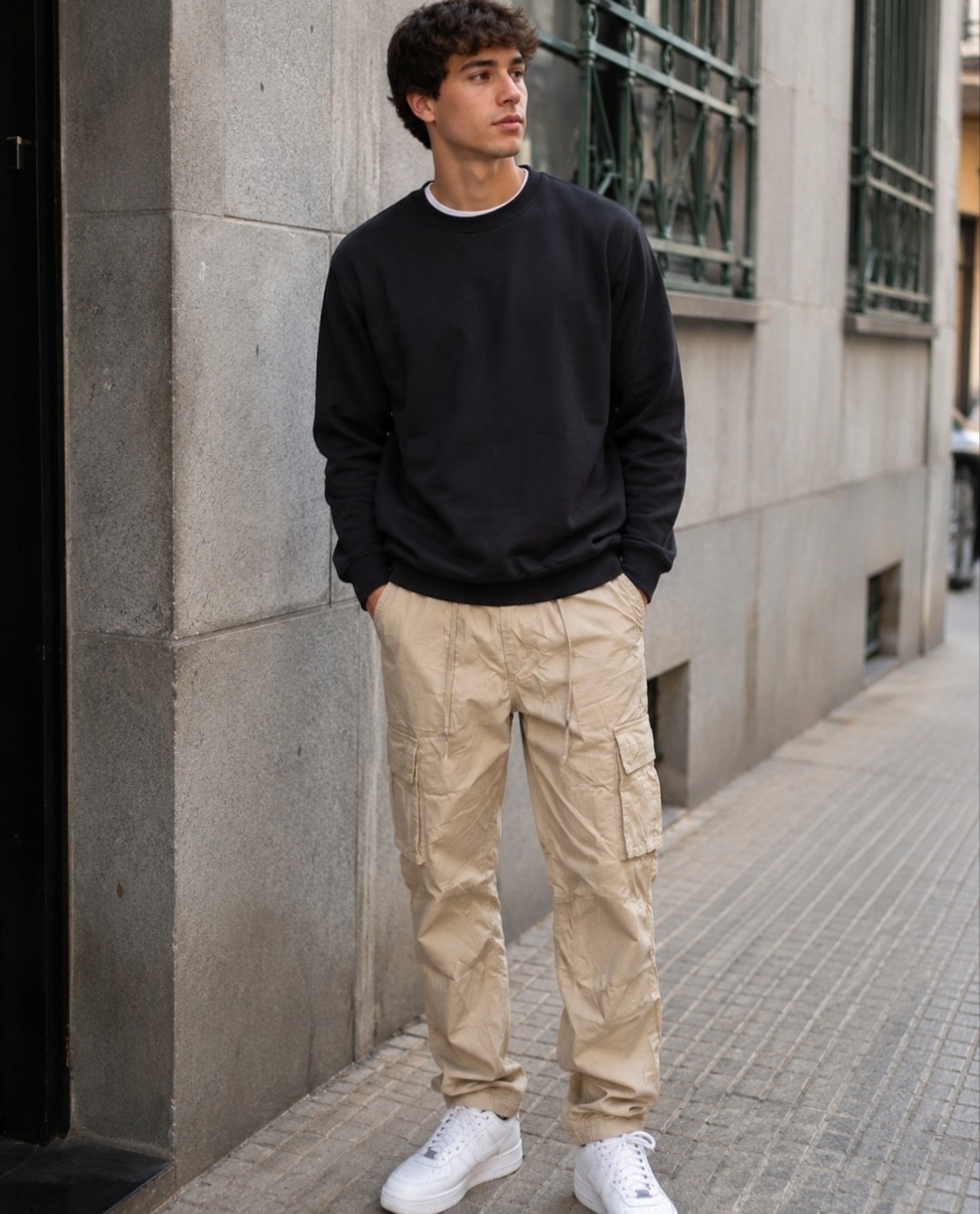 Pantalón Cargo Recto Importado de Gabardina - Imagen 3