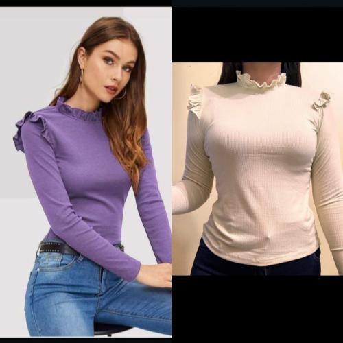 Camiseta Cuellito Plisado