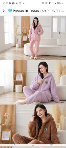 Pijamas de Dama con Peluche Grueso