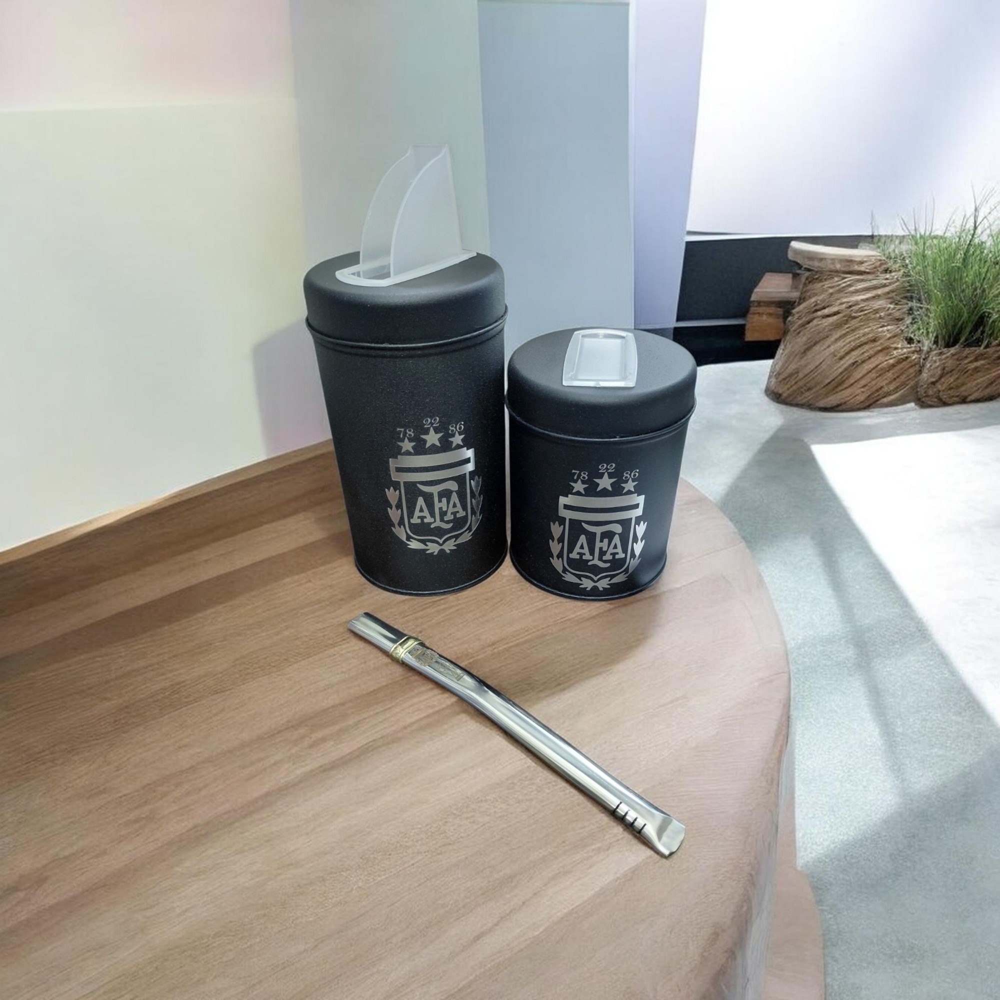 Set Afa Latas Yerba + Azucar + Bombilla - Imagen 2