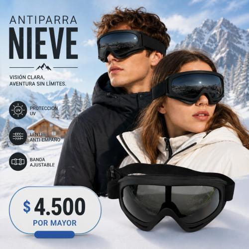 Lente Antiparras P/nieve Negra