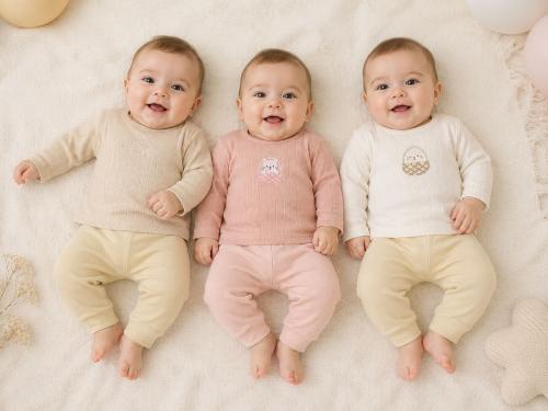 Conjunto Algodon Desagujado (camiseta y Pantalon) Mini Dreams T.(0 al 3) Art.434