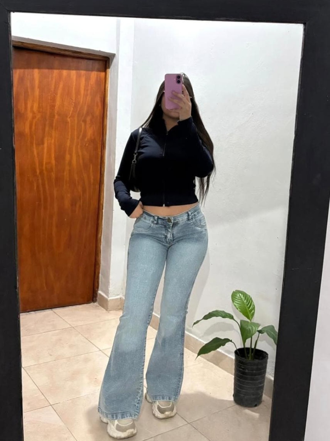 Jeans Tiro bajo Oxford - Imagen 2