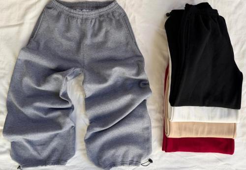 Baggy Frisa Algodón Unisex Mujer Hombre Invierno Abrigo Pantalón Palazzo Jogging