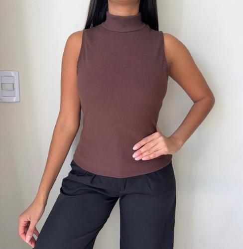 Musculosa Media Polera Darlon Morley Mujer Invierno Dama Abrigo Manga Corta Poleron