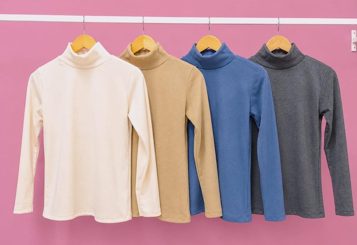 Media Polera Darlon Rib Mujer Invierno Buzo Sweater Sweater Abrigo Dama Poleron - Imagen 1