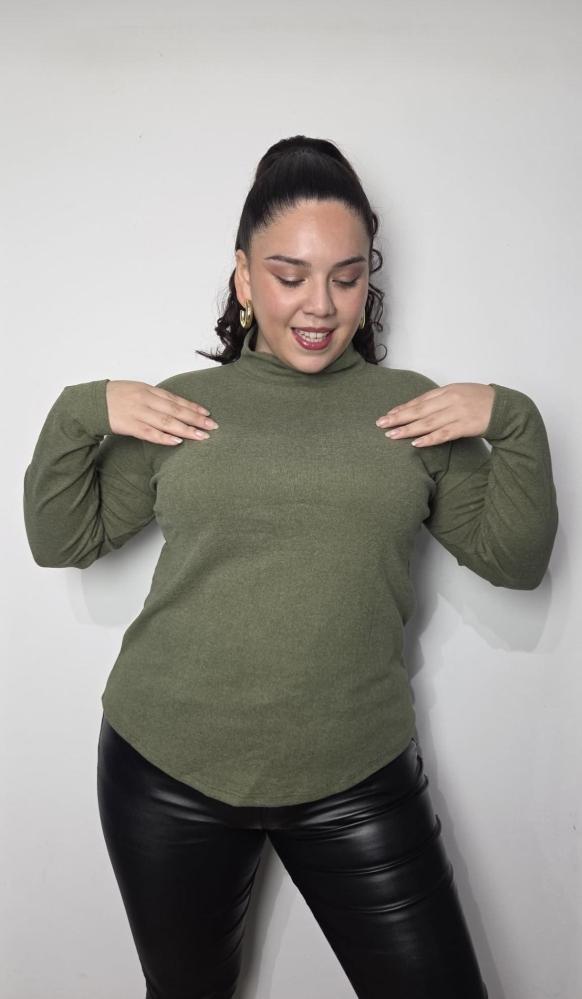 Media Polera Darlon Rib Mujer Invierno Buzo Sweater Sweater Abrigo Dama Poleron - Imagen 2