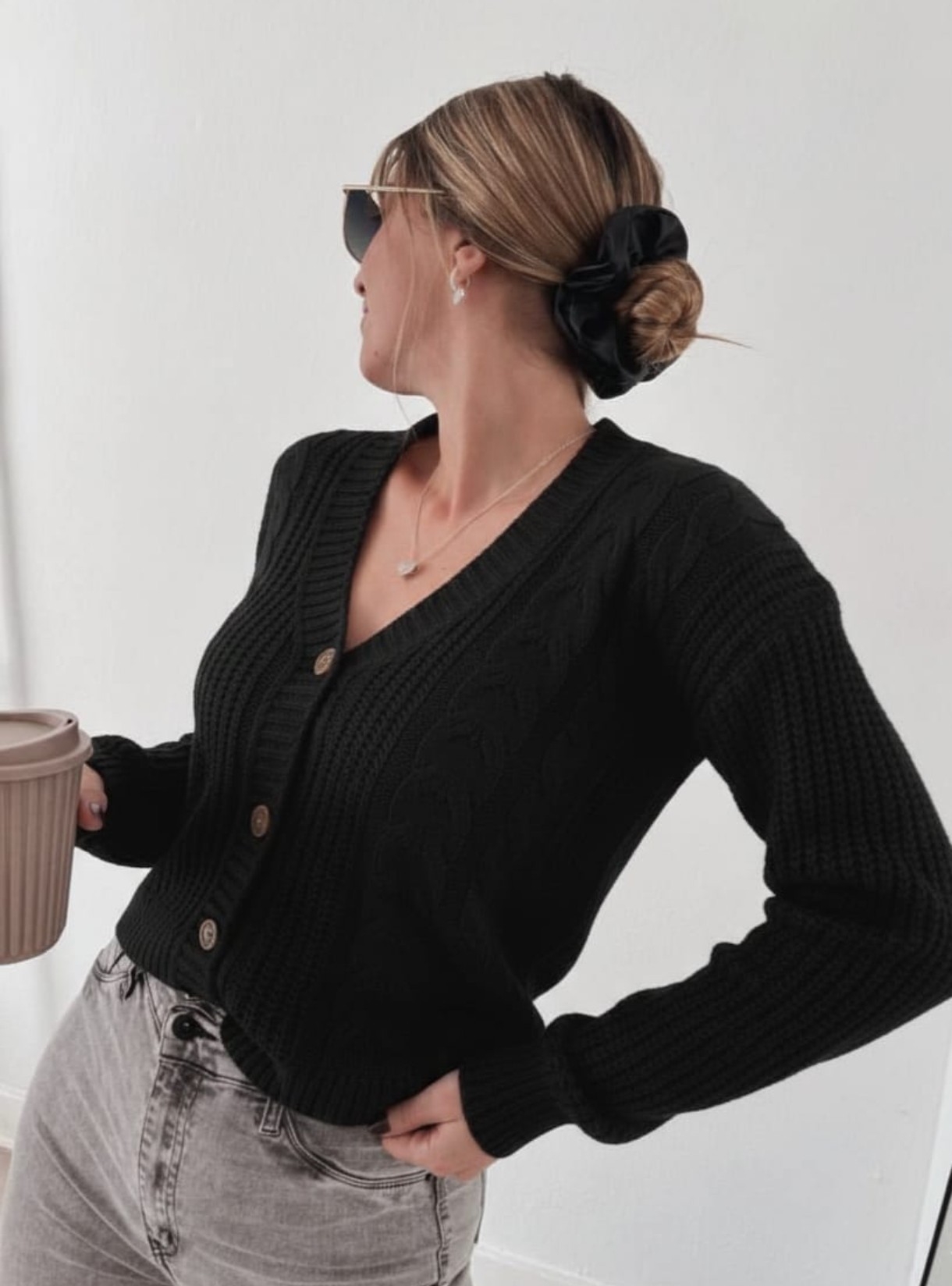 Cardigan Lana Acrílica Mujer Invierno Buzo Sweater Sweater Abrigo Dama Poleron Polera - Imagen 2