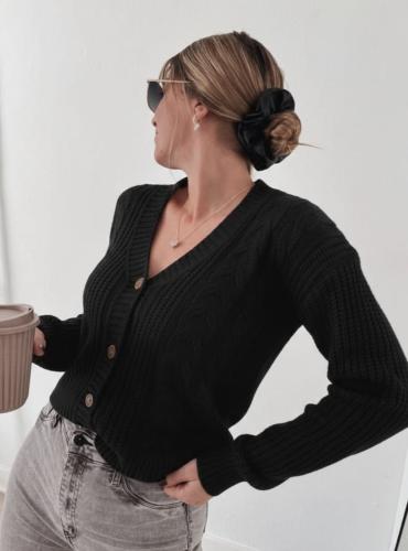 Cardigan Lana Acrílica Mujer Invierno Buzo Sweater Sweater Abrigo Dama Poleron Polera - Miniatura 2