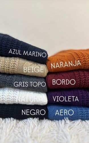 Cardigan Lana Acrílica Mujer Invierno Buzo Sweater Sweater Abrigo Dama Poleron Polera - Miniatura 3