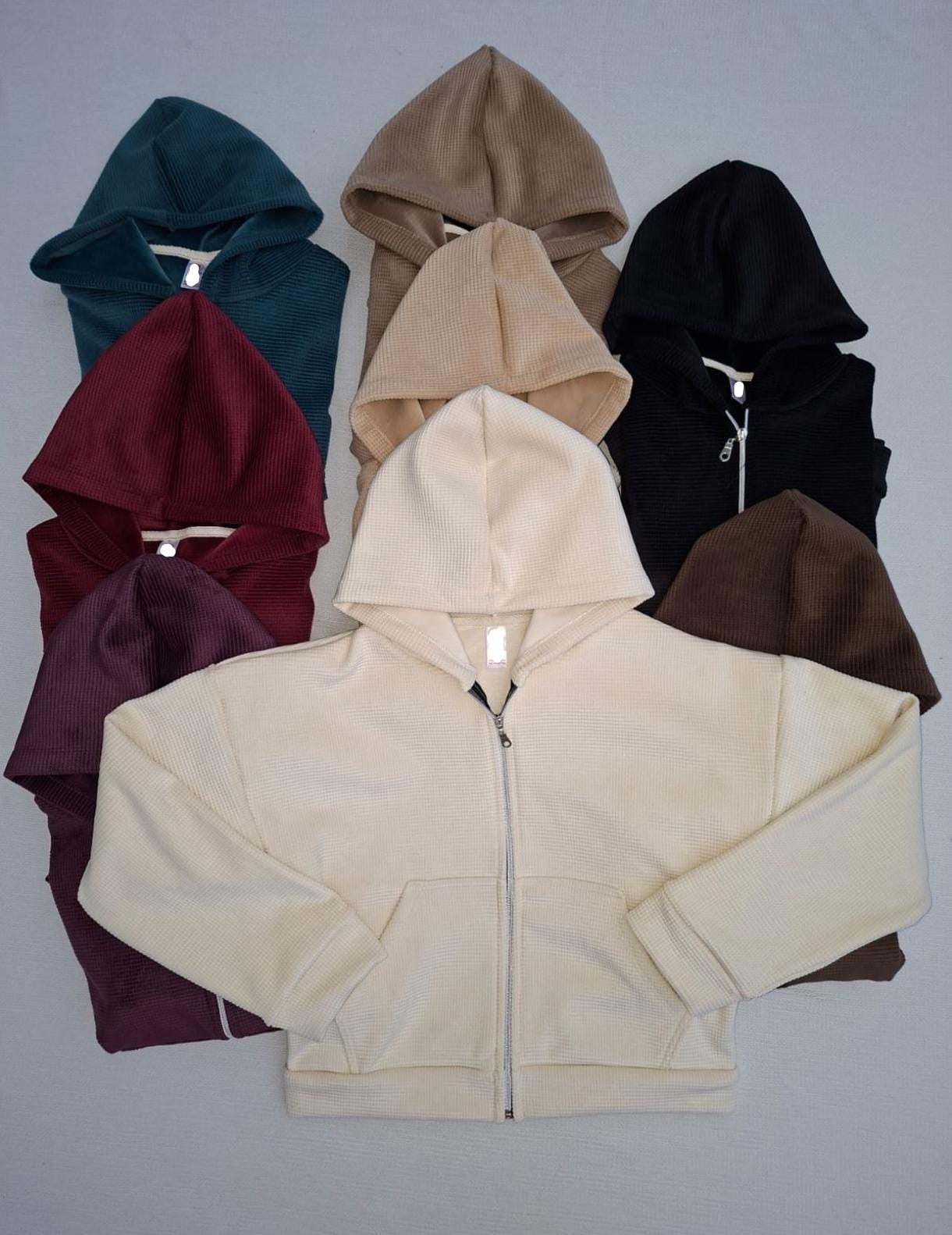 Campera Waffle Plush Talle Especial Mujer Invierno Dama Abrigo Sweater Sweater Camisa - Imagen 1
