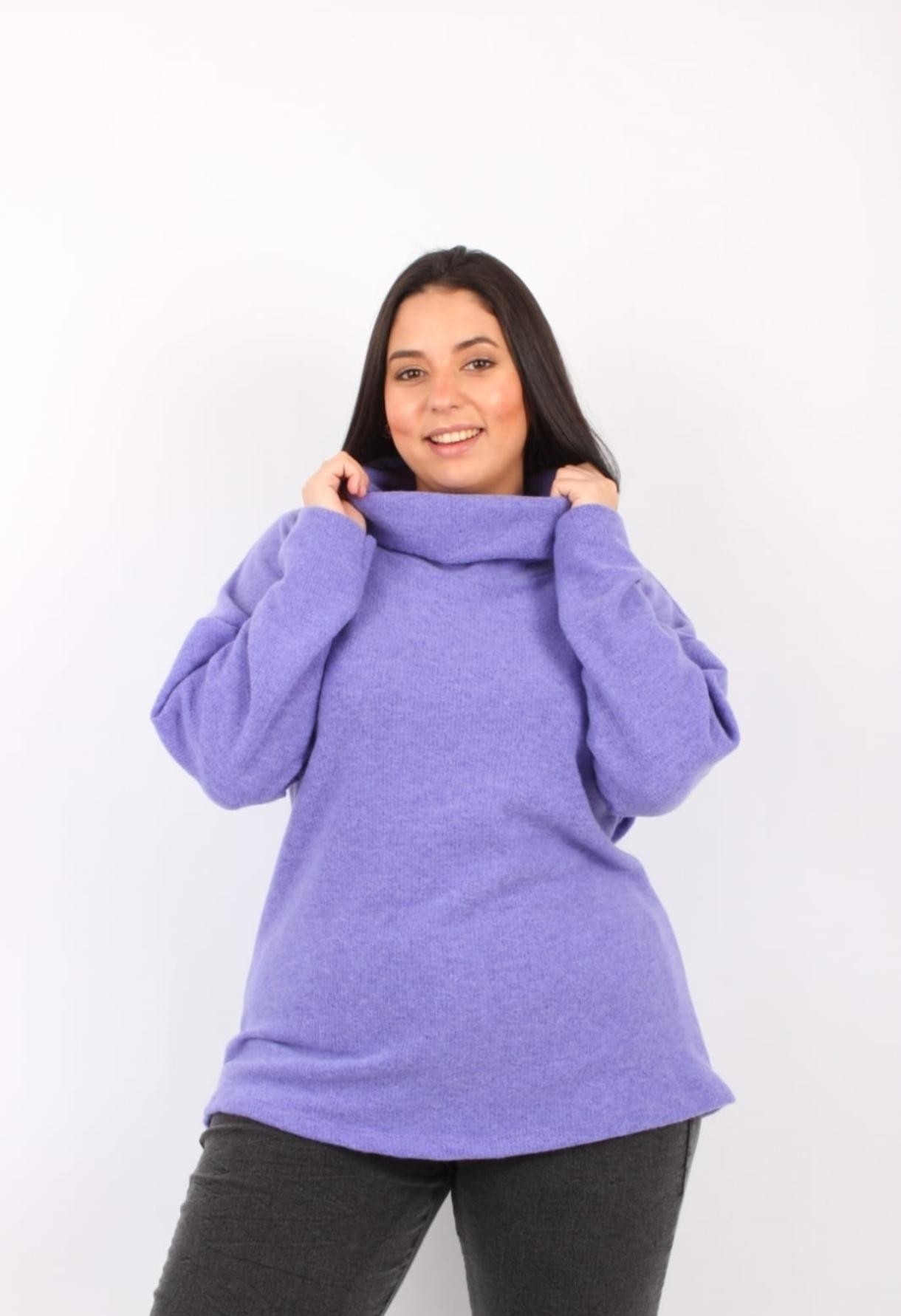 Sweater Lanilla Oversize Mujer Invierno Buzo Sweater Abrigo Dama Poleron Polera - Imagen 1