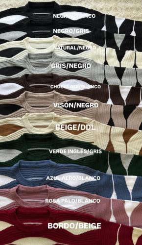 Sweater Lana Acrílica Mujer Invierno Buzo Sweater Abrigo Dama Poleron Polera - Miniatura 3