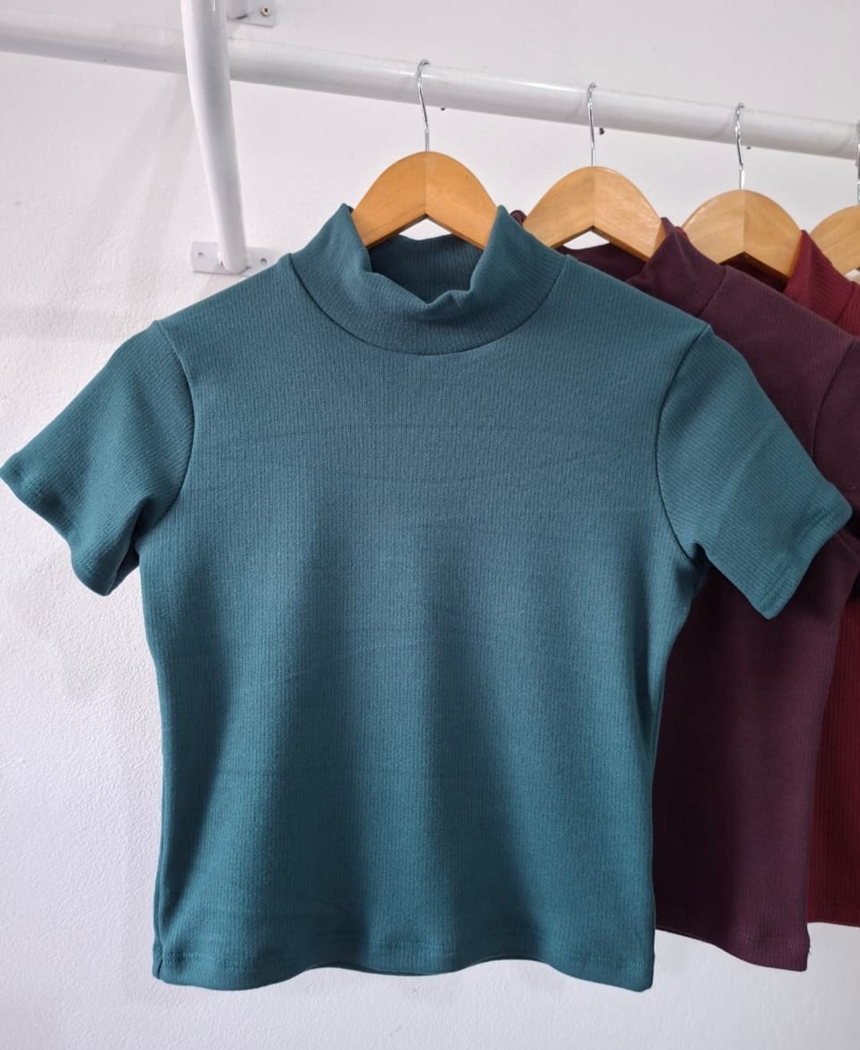 Remera Media Polera Darlon Morley Mujer Invierno Dama Abrigo Manga Corta Poleron - Imagen 2
