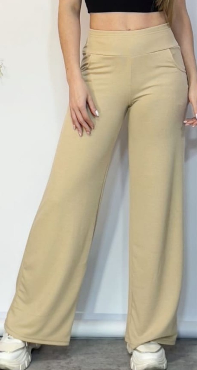 Palazzo Vintage con Frisa Talle Especial Pantalón Calza Mujer Invierno Dama Abrigo - Imagen 2