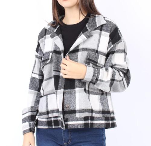 Camisaco Corto Mujer Invierno Buzo Sweater Sweater Abrigo Dama Campera Poleron