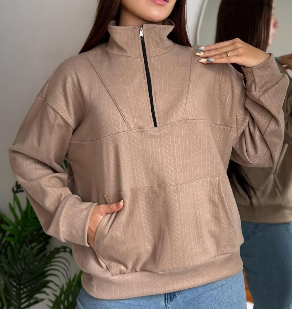 Buzo Darlon Talle Especial Mujer Invierno Dama Abrigo Sweater Sweater Camisa Camiseta - Imagen 2