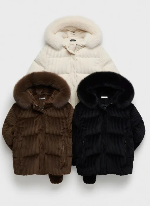 Campera Puffer Corderoy del S al Xl