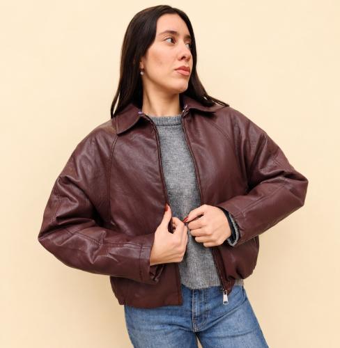Campera Ecocuero con Peluche Desmontable