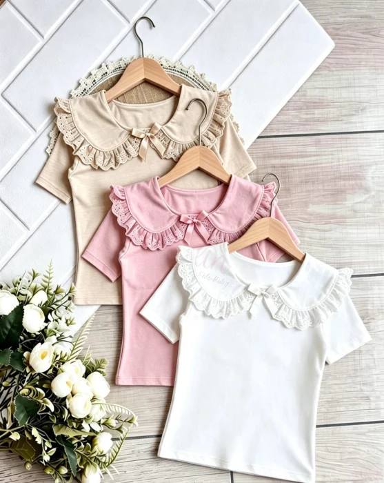 Remera Broderi Algodón Peinado Premium Elastizado