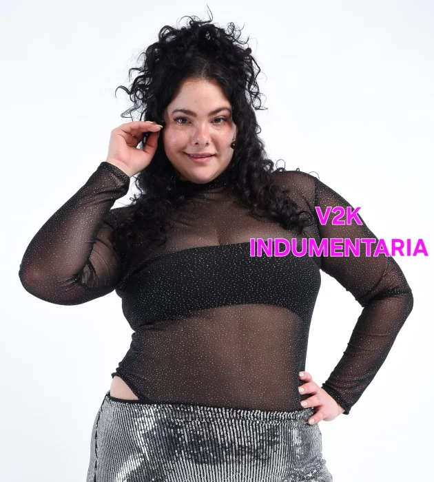 Body Polera Tul con Gliter Grande
