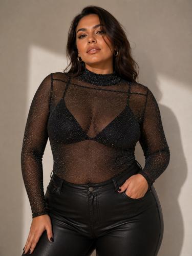 Body Polera Tul con Gliter Grande