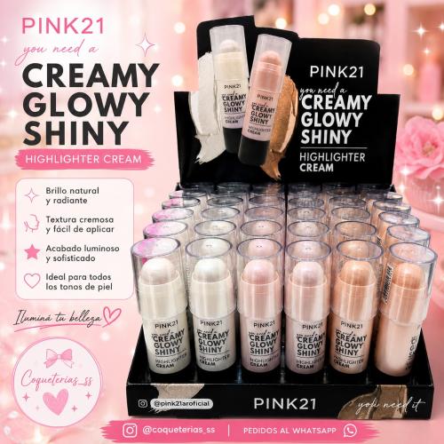 Iluminador en Crema Pink21