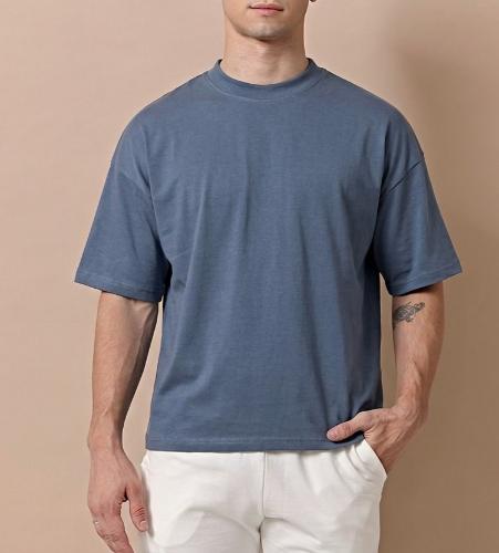 Boxyfit Algodón Peinado Gris Urbano