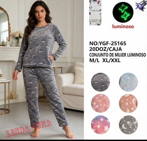 Pijama  Polar Luminoso  (conjunto)  Dama