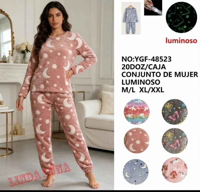 Pijama Luminosas  Dama (conjunto) Promo hasta Agotar Stock