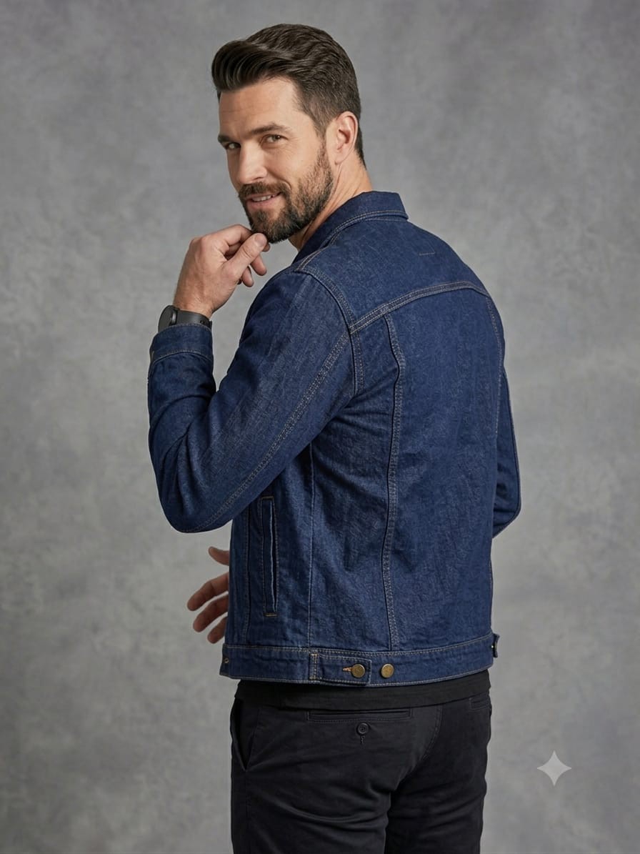 Campera de Jean Azul Localizada - Imagen 2