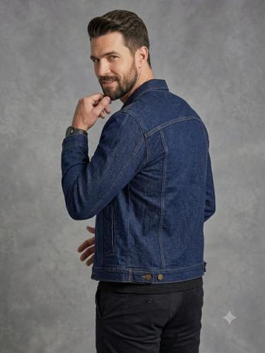 Campera de Jean Azul Localizada - Miniatura 2