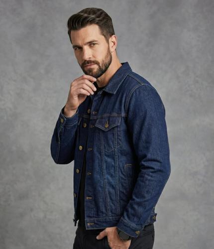 Campera de Jean Azul Localizada - Miniatura 3