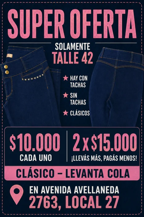 Jeans Clásico Solo T. 42