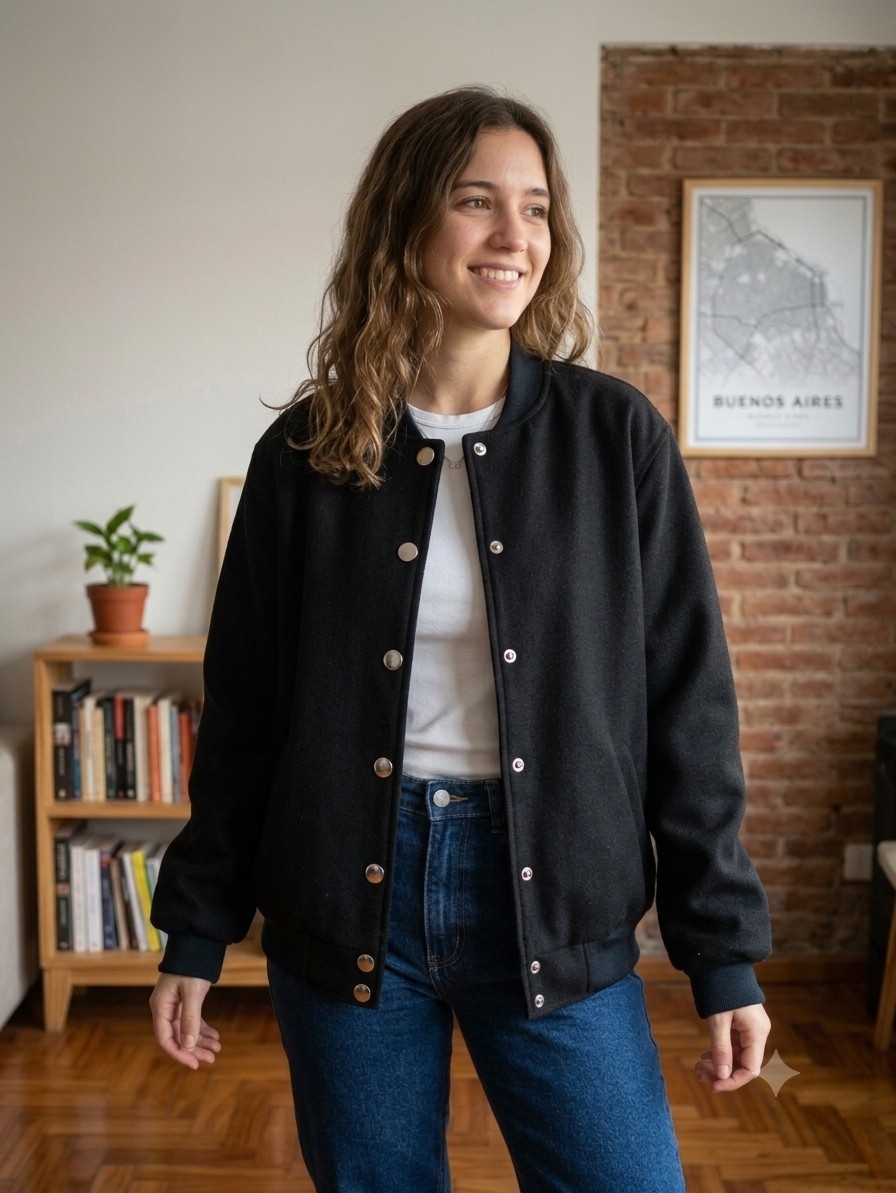 Bomber Oversize de Paño - Imagen 3