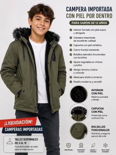 Campera  de Nene con Corderito por Dentro