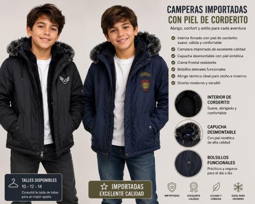 Campera  de Nene con Corderito por Dentro - Miniatura 2
