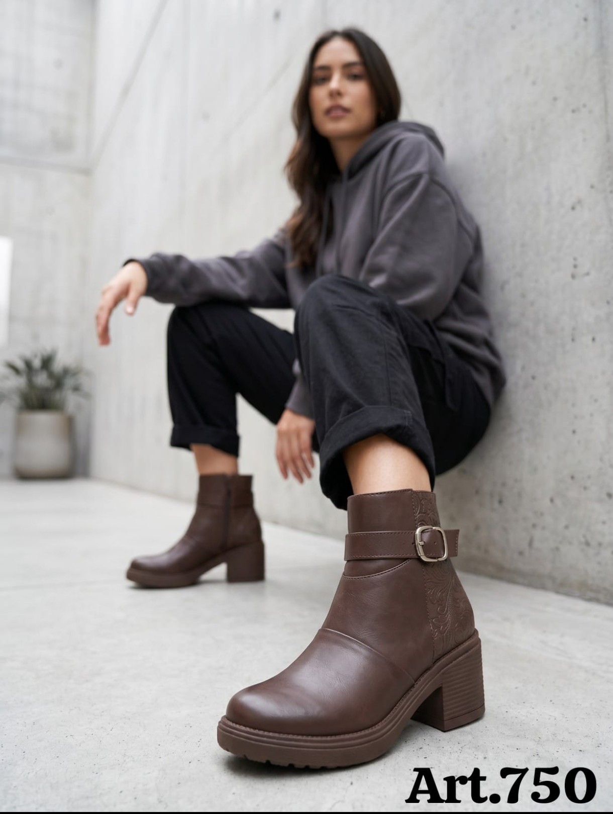 Botas Cortas Choco y Negro (art. 750) - Imagen 2